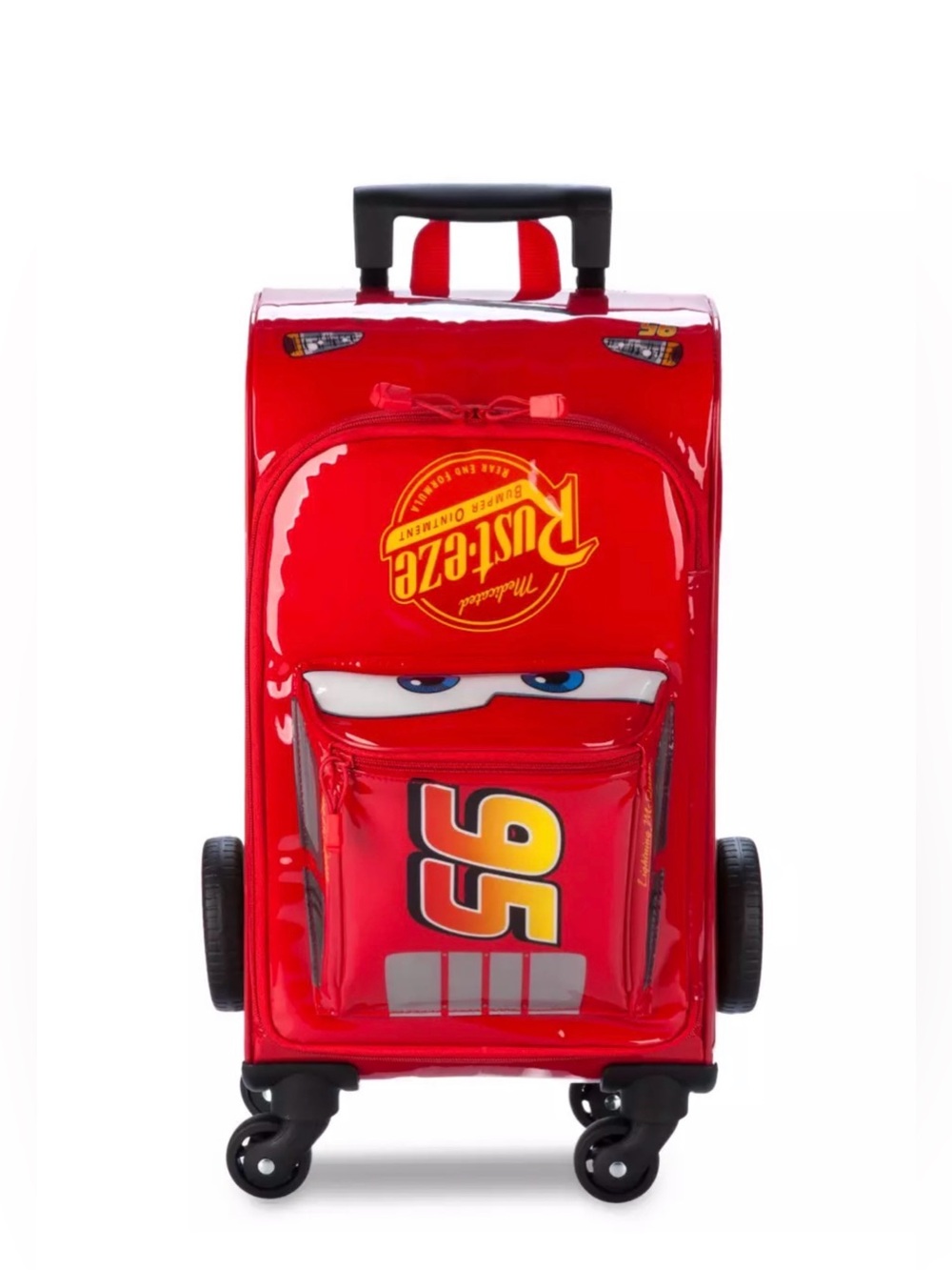 Disney Lightning McQueen Red Rolling Kids Suitcase NWT